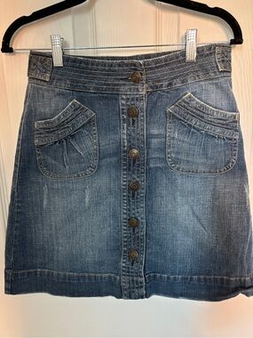 Hydraulic Y2K Denim skirt Front Buttons and Pockets Cute Feminine Girly Size 5 6